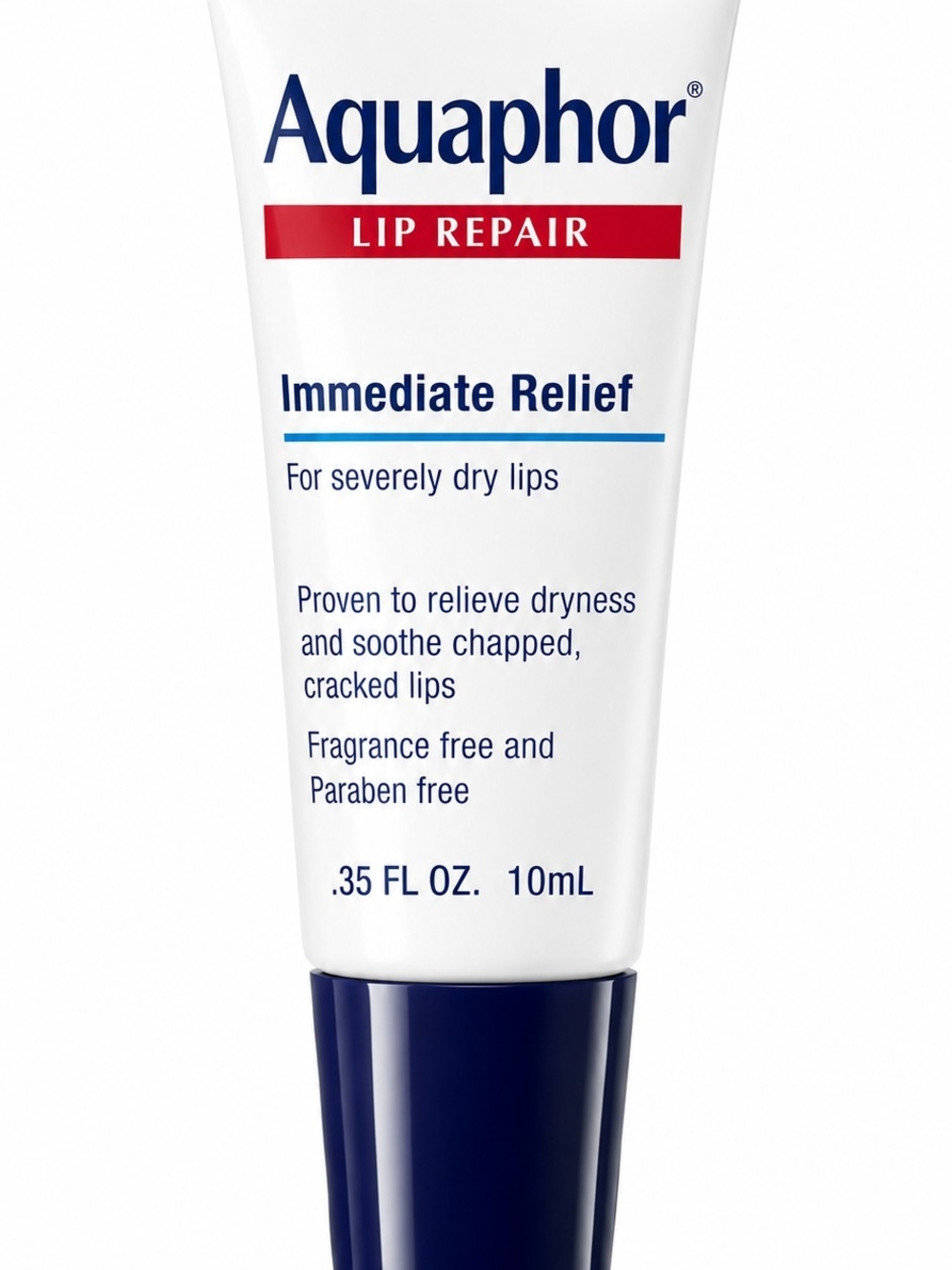 Aquaphor Lip Repair Immediate Relief - White Tube with Navy Cap